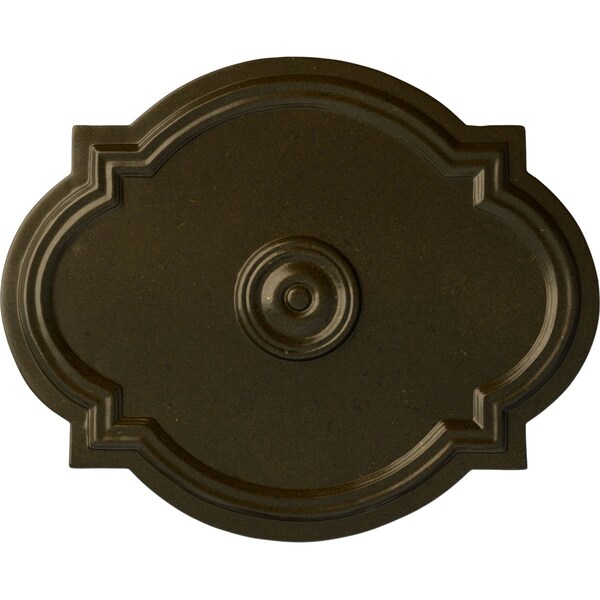 Ekena Millwork Waltz Ceiling Medallion (Fits Canopies up to 4 1/2"), 21 1/4"W x 17 3/8"H x 1"P, Green Gold CM21WAGGS - main